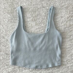 Abercrombie & Fitch Light Blue Ribbed Tank Top